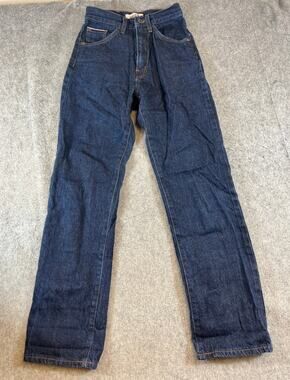 Naked & Famous Denim Jeans Womens 24 Blue High Rise Straight Leg Y2K Streetwear
